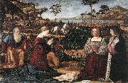 CARPACCIO, Vittore Holy Family with Two Donors oil painting picture wholesale